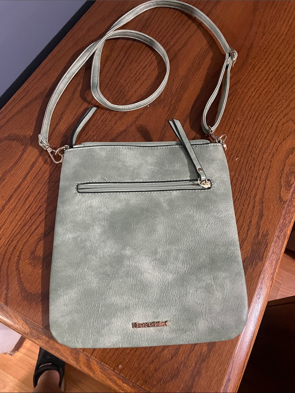 Montana West Sage Green Faux Leather Crossbody Bag